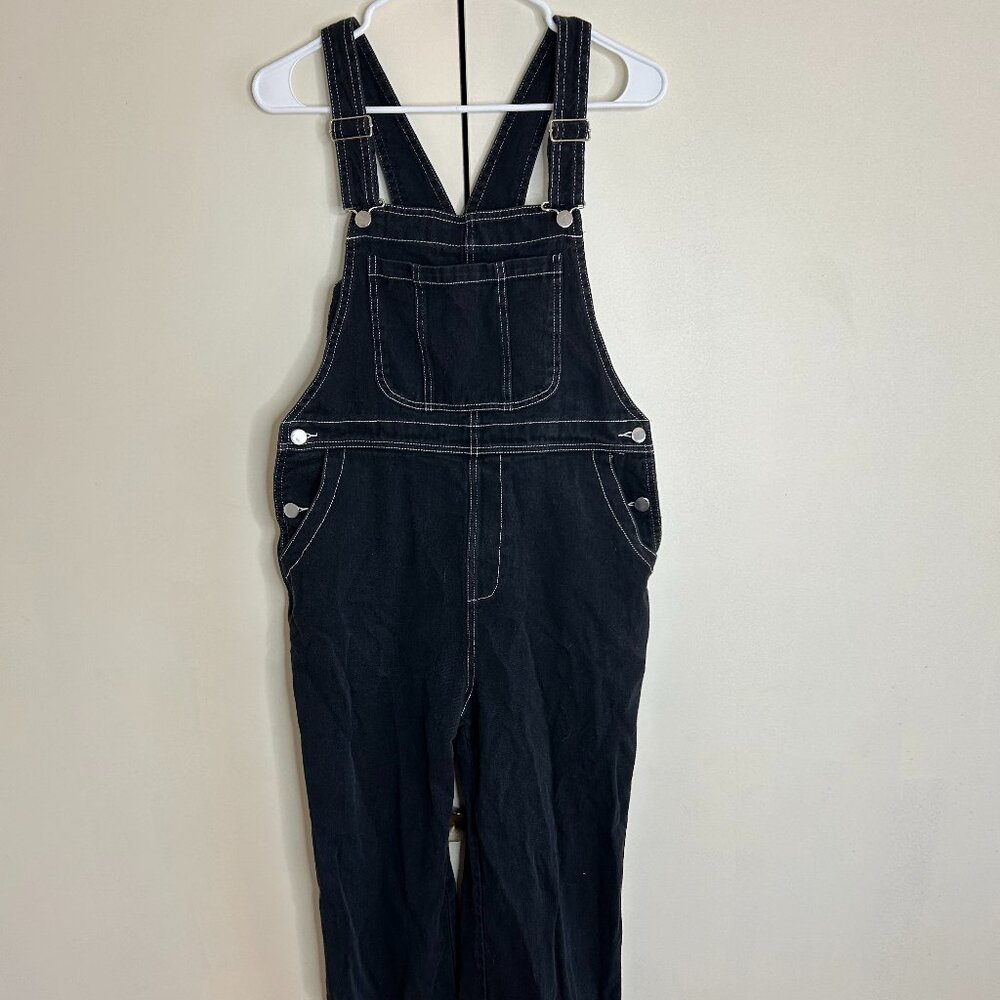 Baggy Black Denim Overalls
